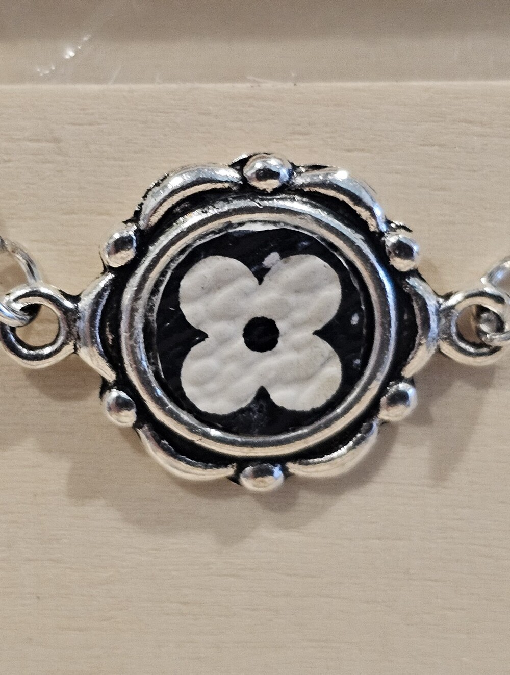 Louis Vuitton Piece In Pendant On 20" Silver Plated Necklace